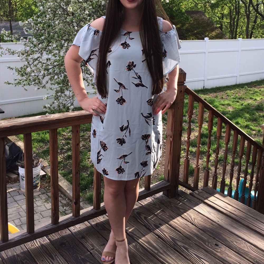 Blue floral dress